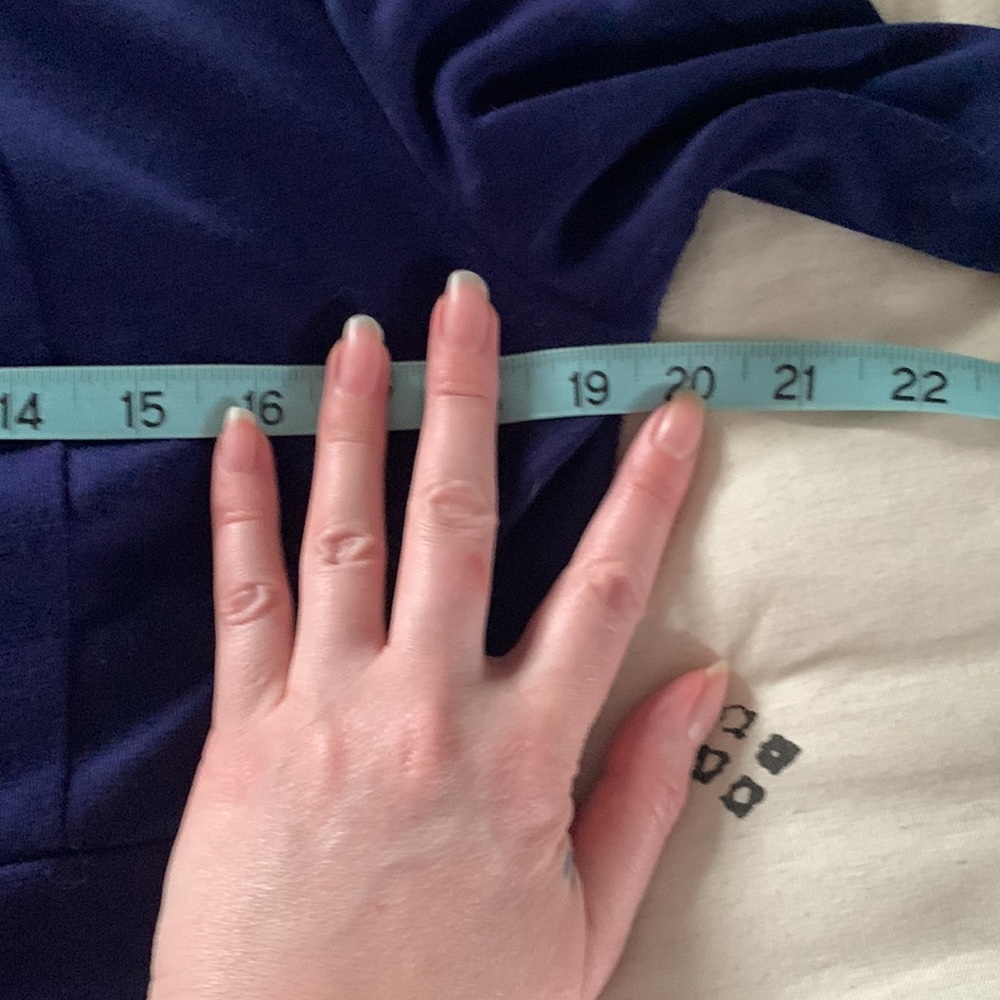 Indigo blue trumpet pencil wiggle dress keyhole L - Picture 7 of 11